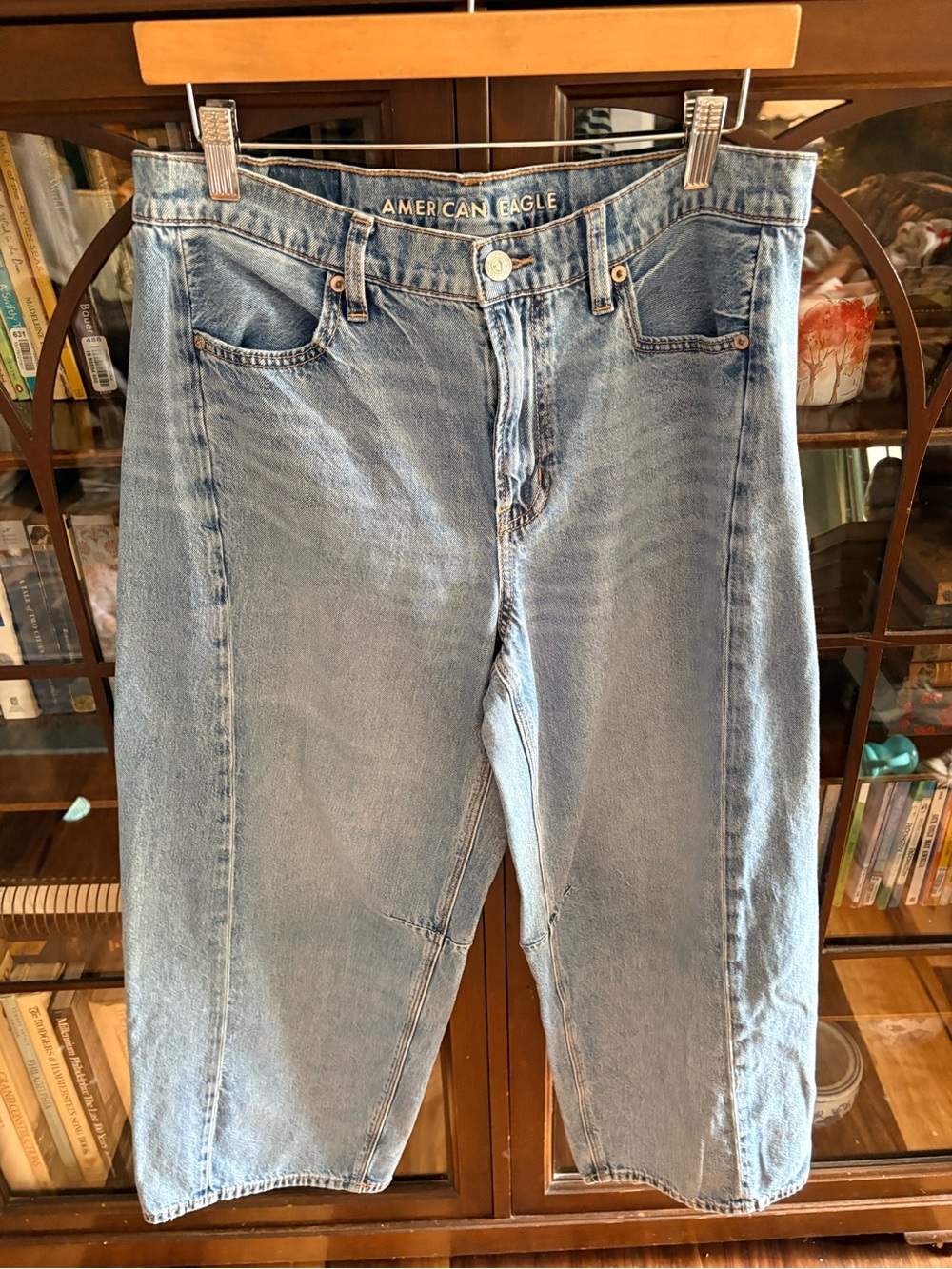 American Eagle Dreamy Drape Barrel Jeans